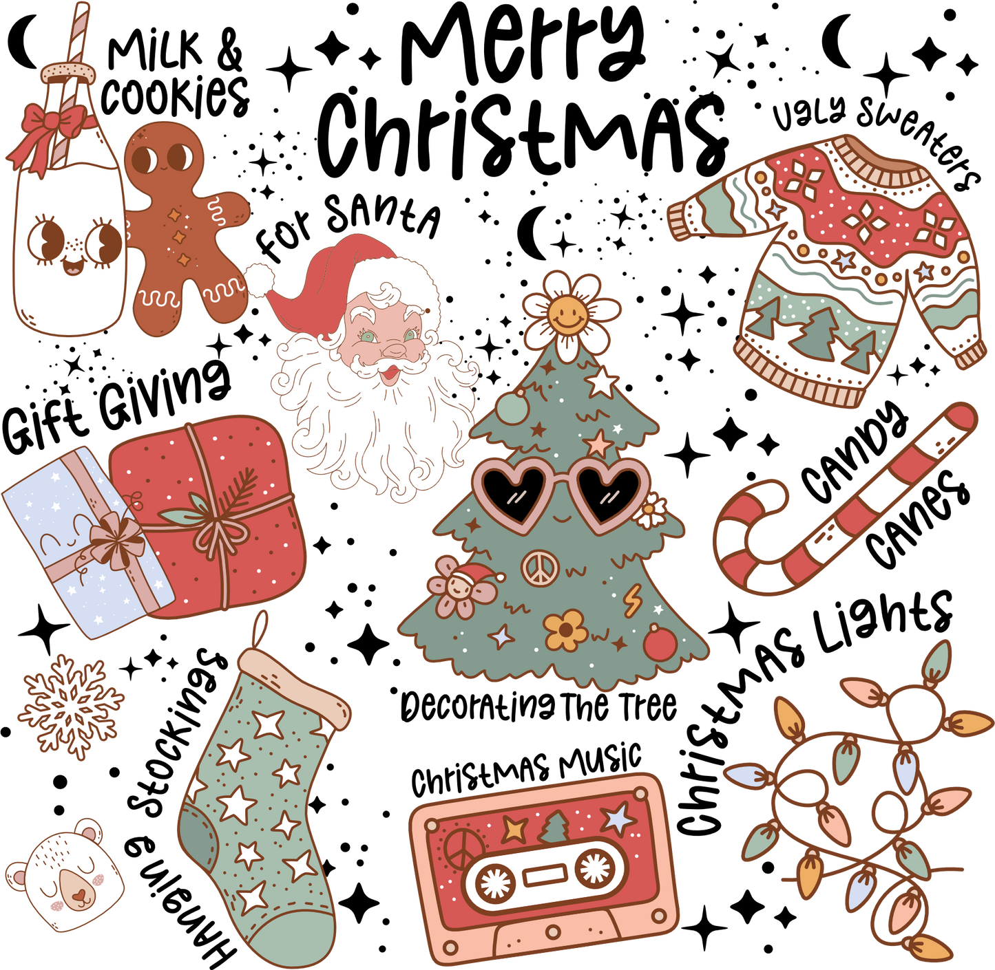 Christmas Things DTF Transfer