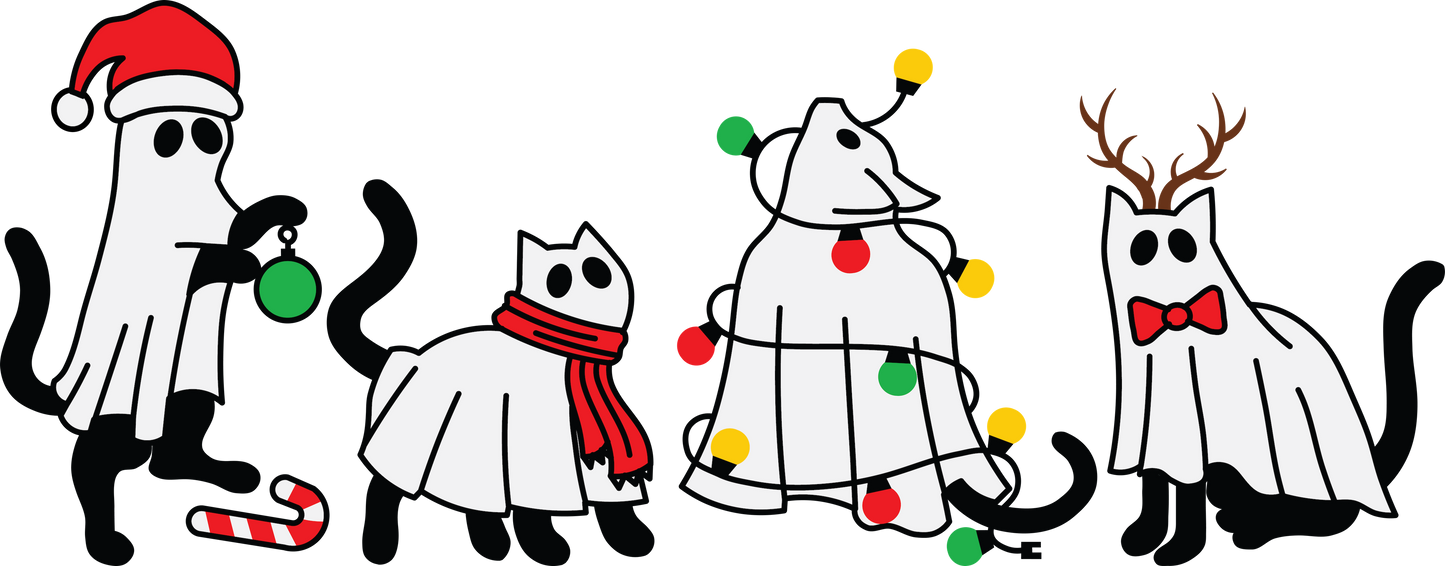 Christmas Cat DTF Transfer