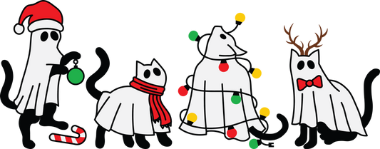 Christmas Cat DTF Transfer