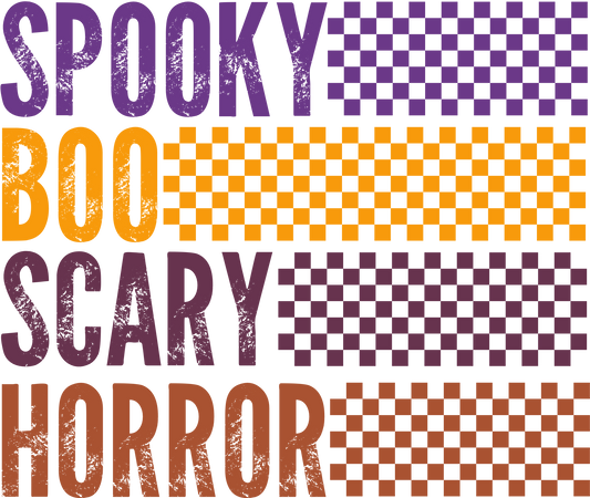 Spooky Boo Scary Horror DTF Transfer