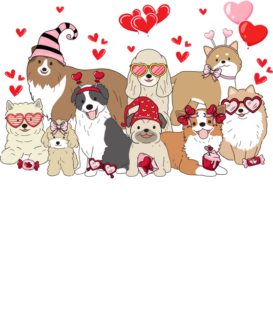 Valentine Dogs DTF Transfer