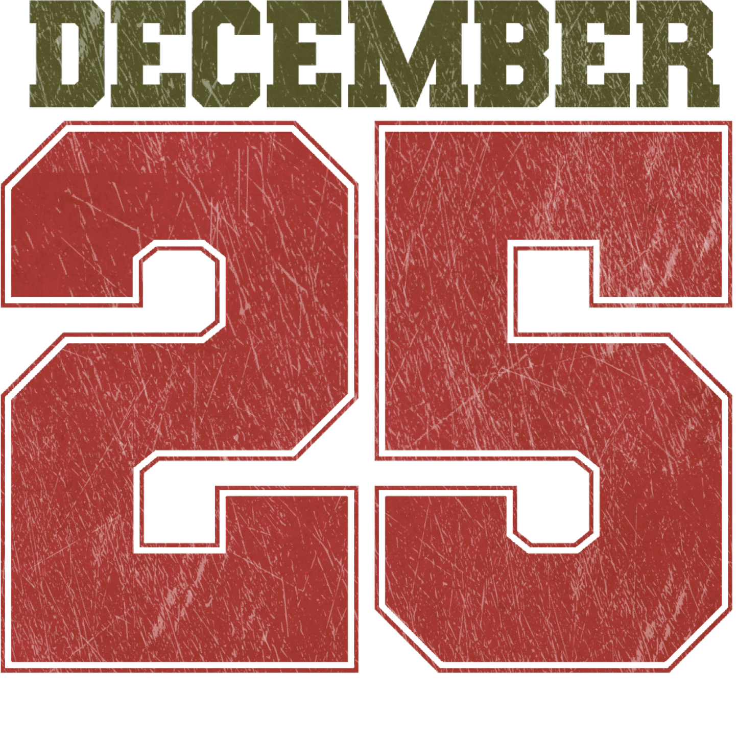 Decemeber 25 DTF Transfer