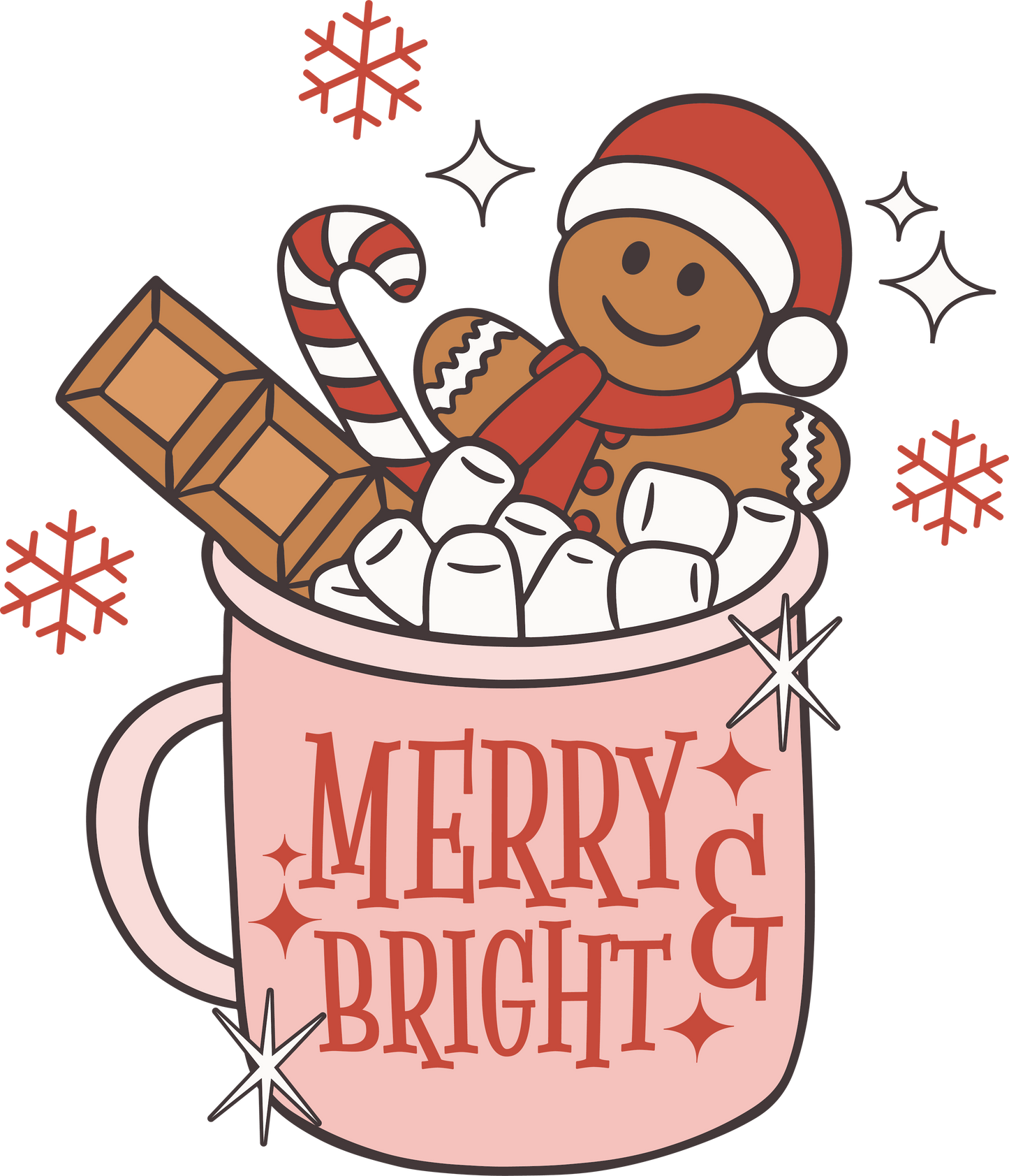 Merry and Bright DTF Transfer