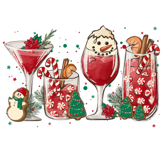 Christmas Cocktail DTF Transfer