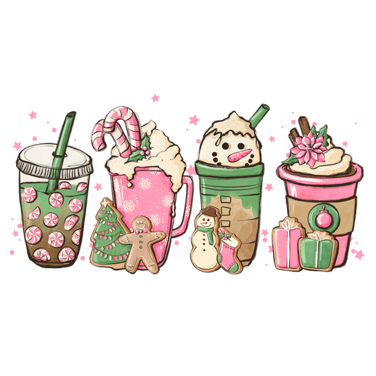 Pink Snowman DTF Transfer