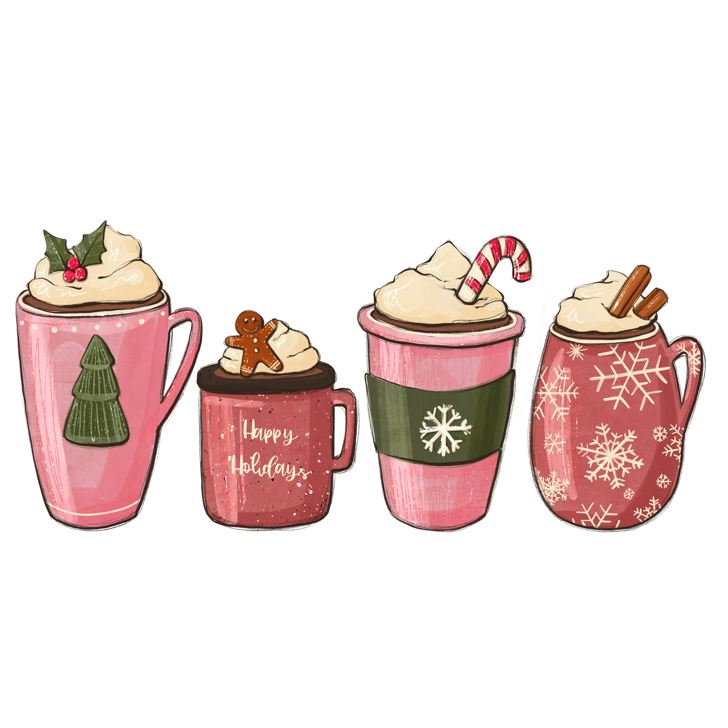 Pink Hot Chocolate DTF Transfer