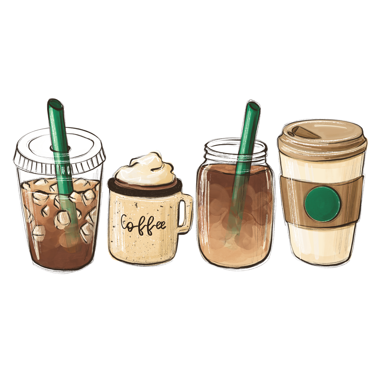 Coffee DTF Transfer
