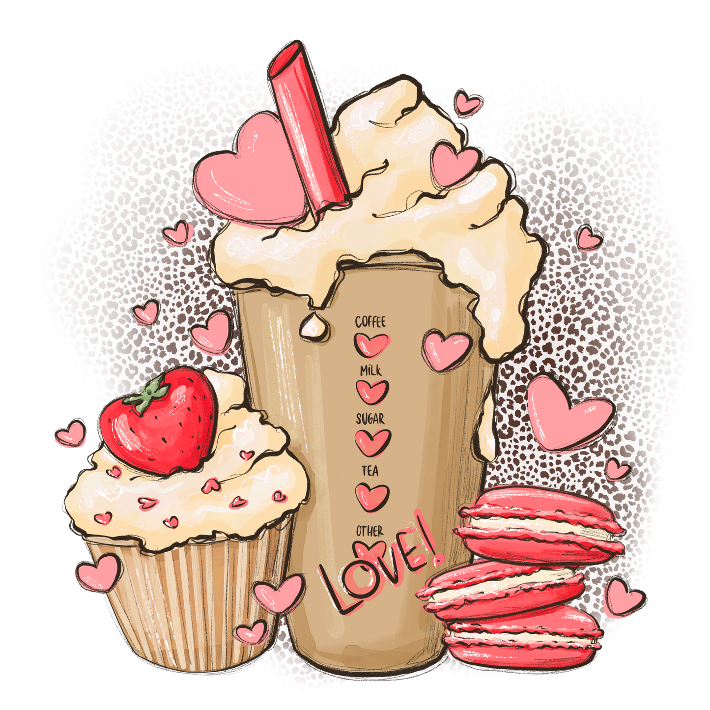 Coffee Love Latte DTF Transfer