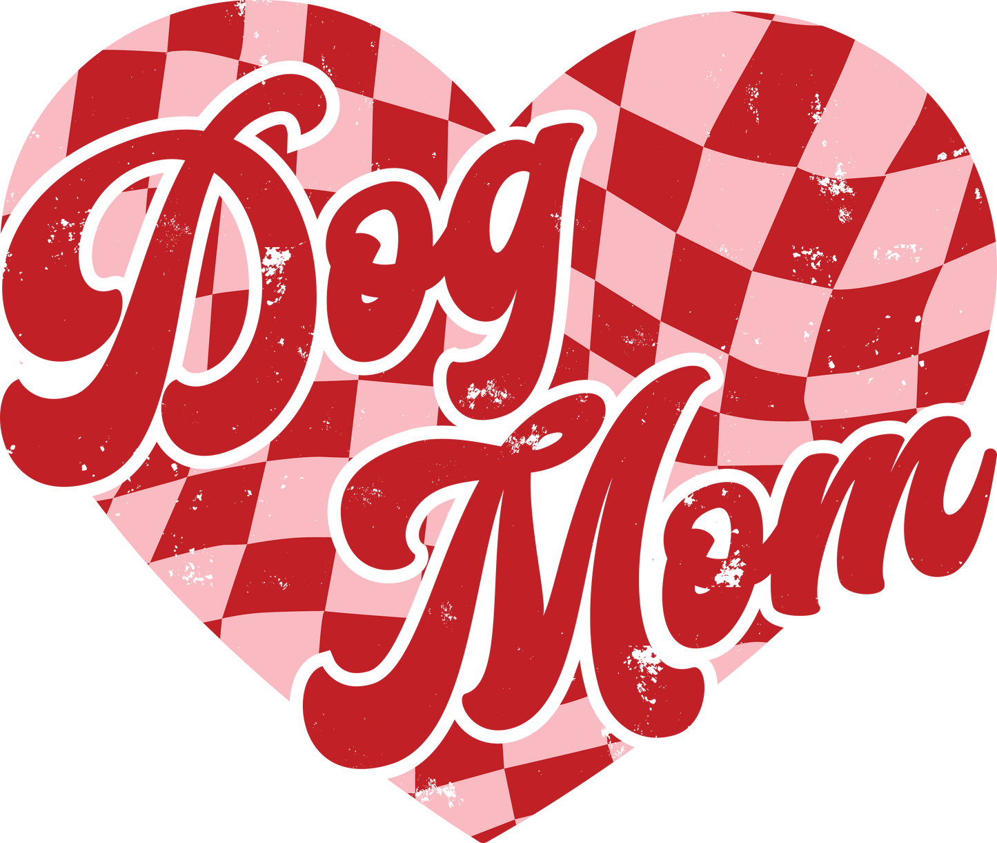 Checkered Dog Mom DTF Transfer