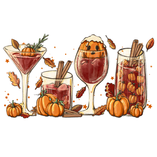 Fall Wine DTF Transfer