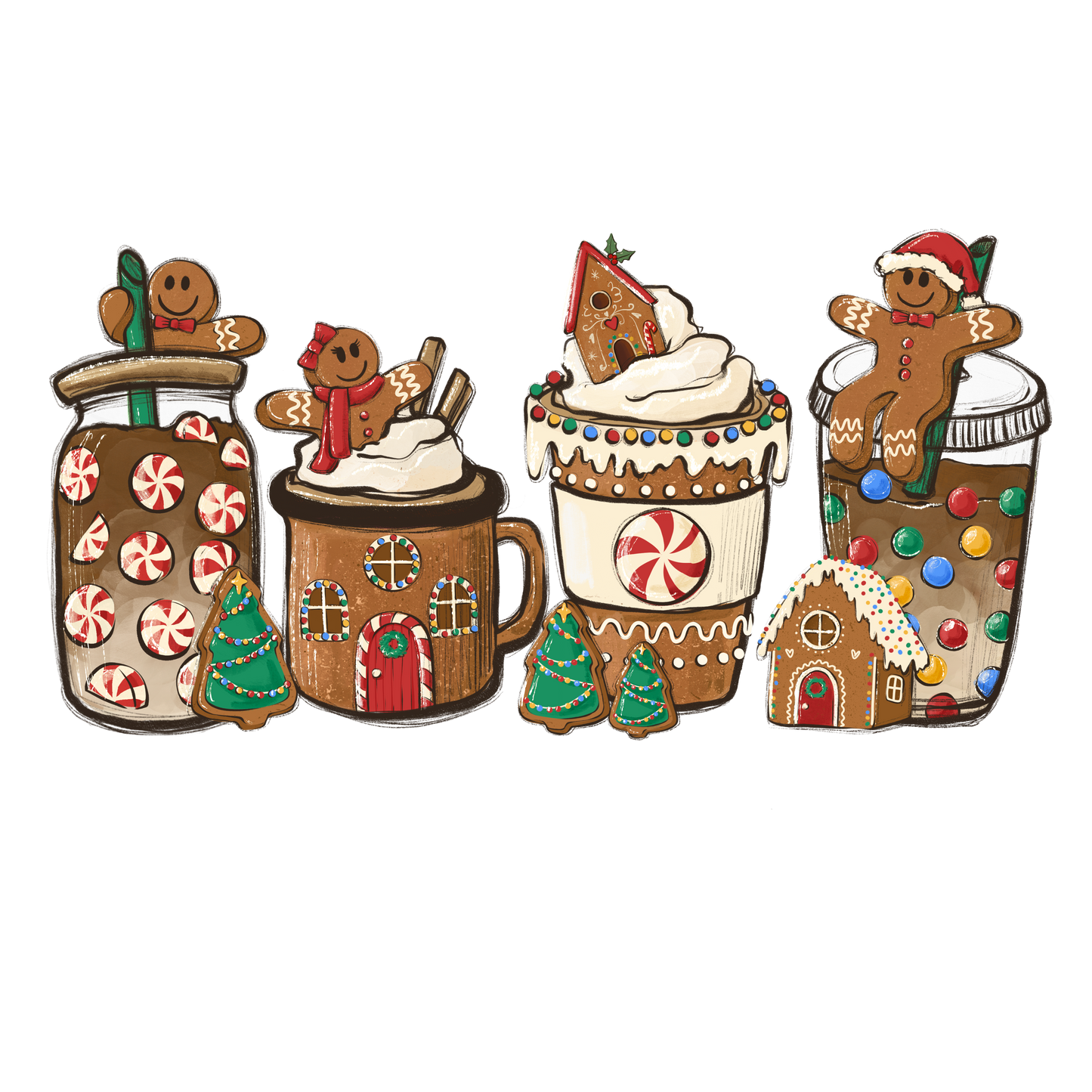 Gingerbread DTF Transfer