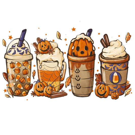 Halloween Latte DTF Transfer
