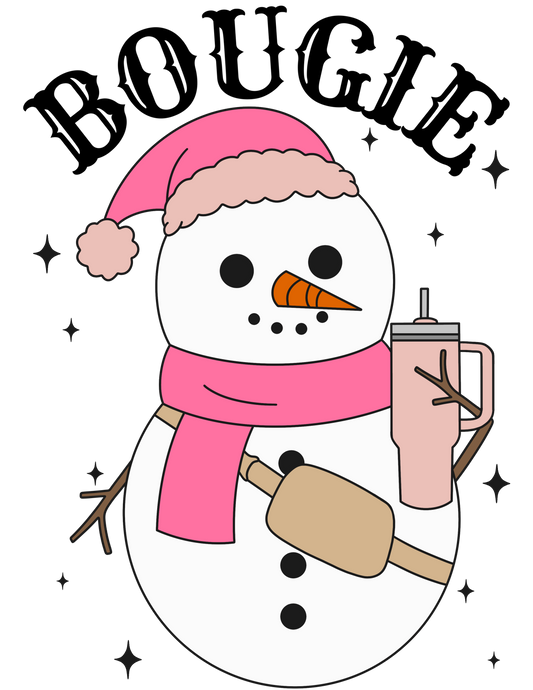 Bougie Snowman DTF Transfer