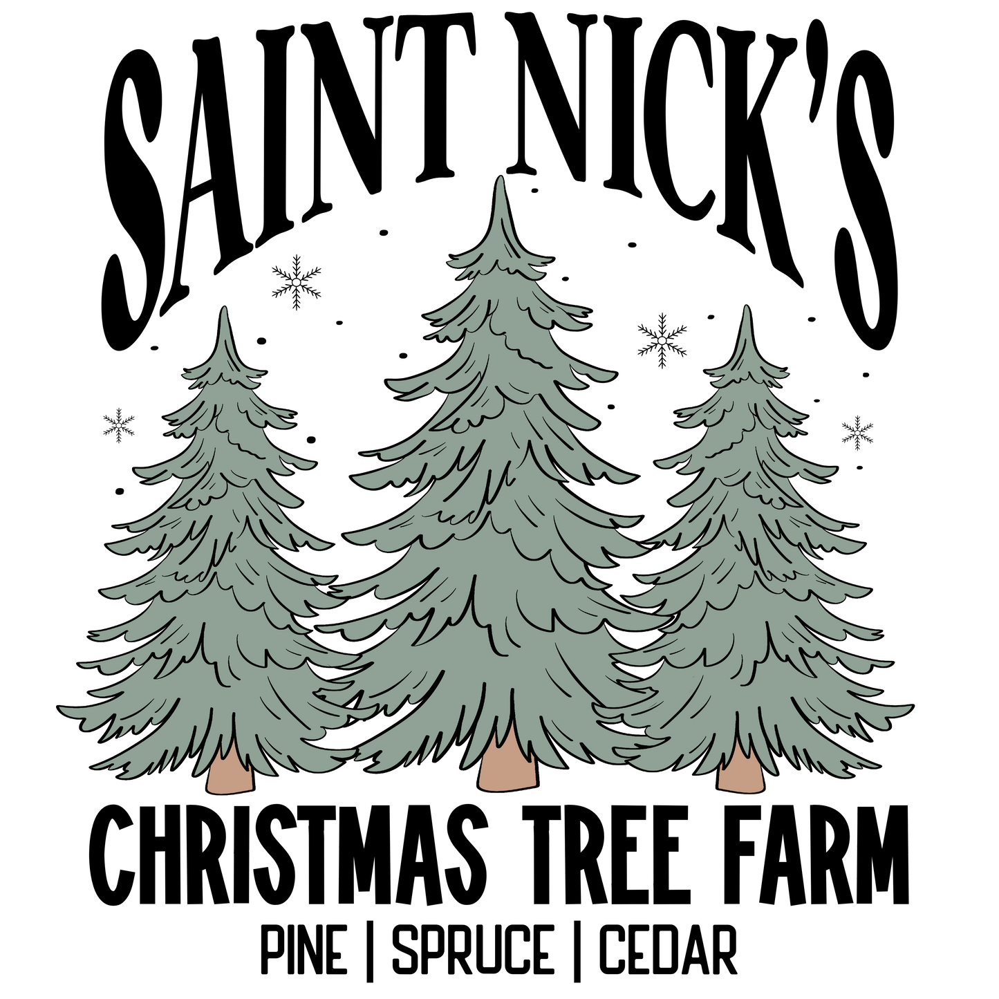 Christmas Tree Farm DTF Transfer