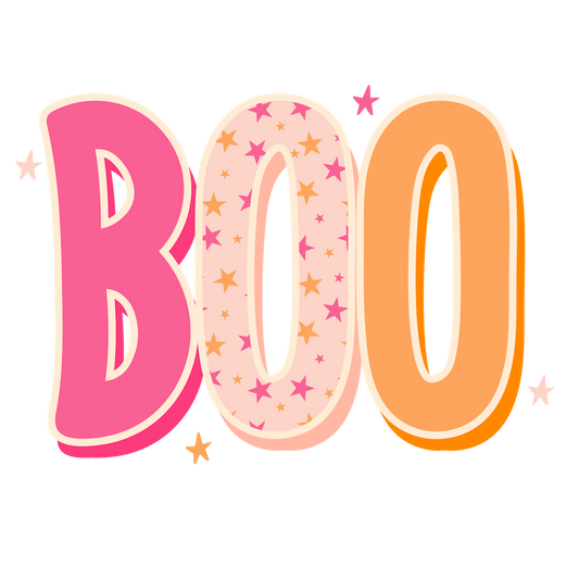 Pink Boo DTF Transfer