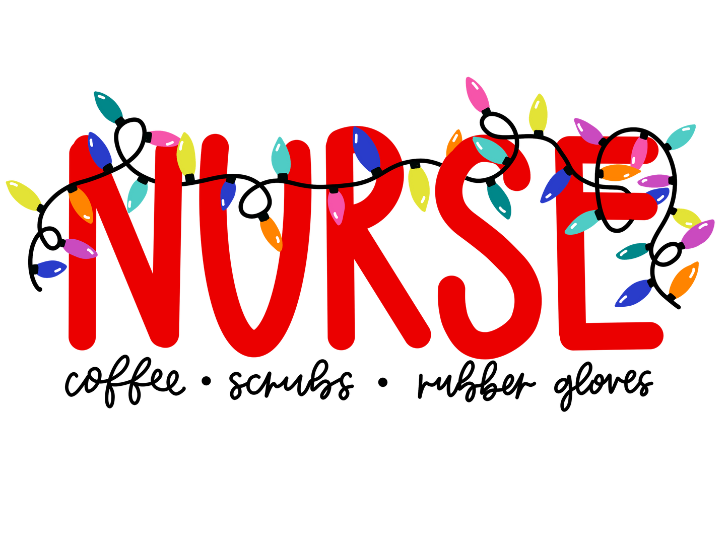 Christmas Nurse DTF Transfer