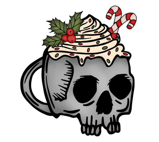 Peppermint Skull DTF Transfer
