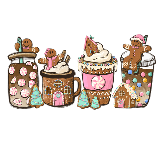 Pink Gingerbread DTF Transfer