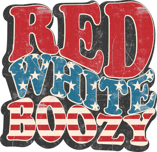 Red White and Boozy DTF Transfers