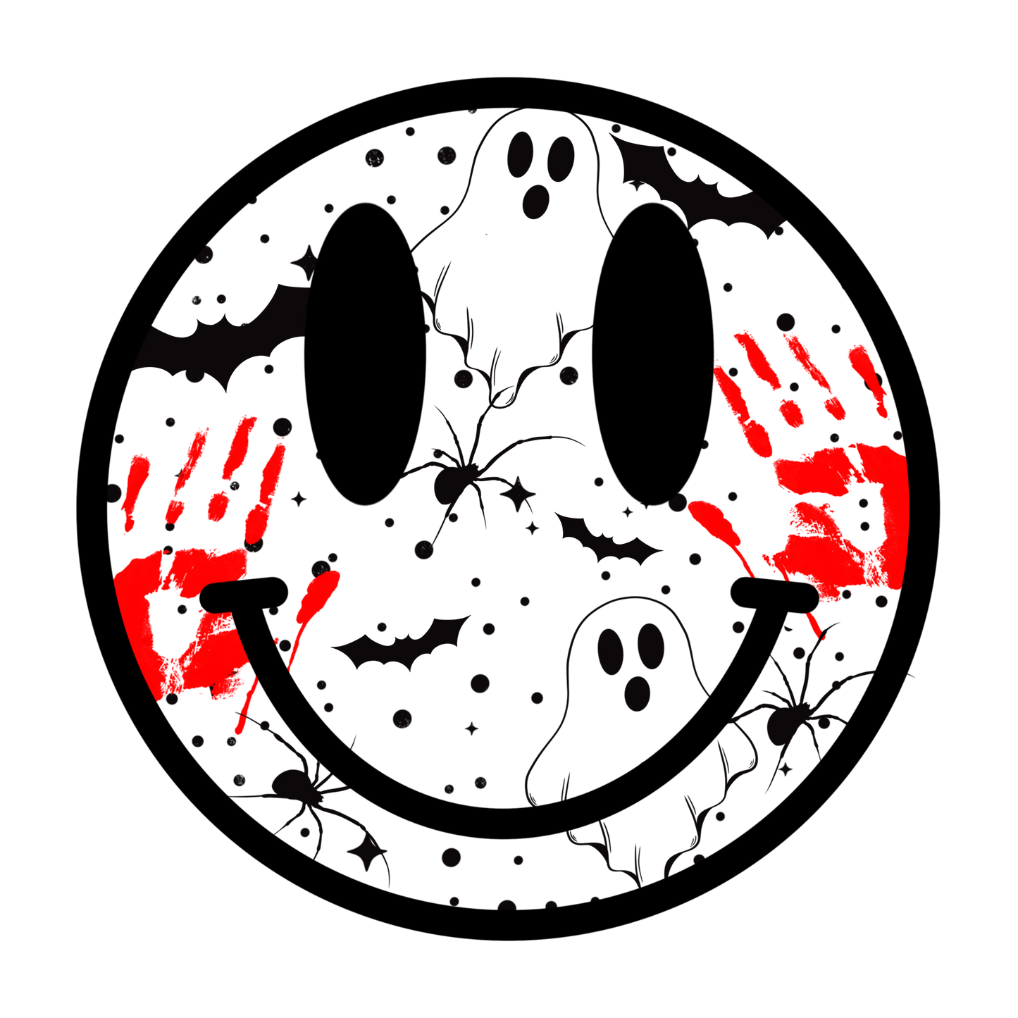 Red Horror Smiley DTF Transfer