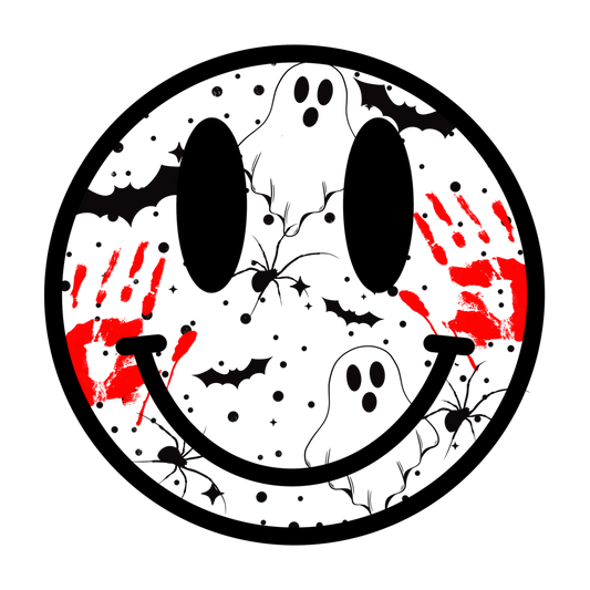 Red Horror Smiley DTF Transfer