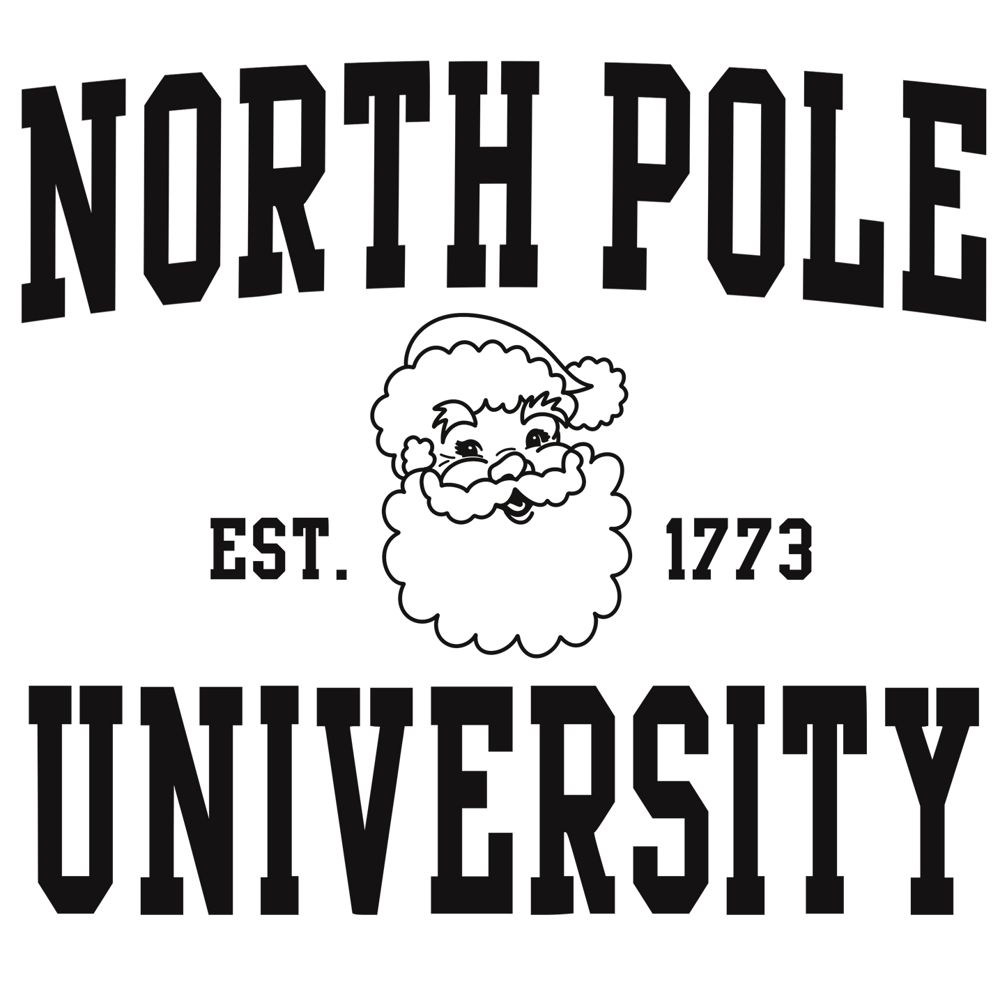 North Pole University DTF Transfer
