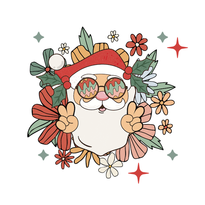 Groovy Santa DTF Transfer