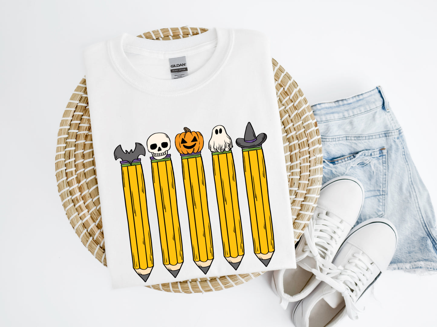 Halloween Teacher Pencils Shirt/Crew