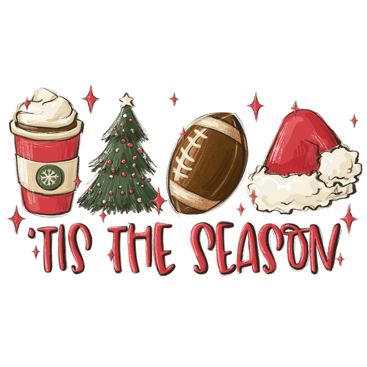 Football Christmas Tis the Season DTF Transfer