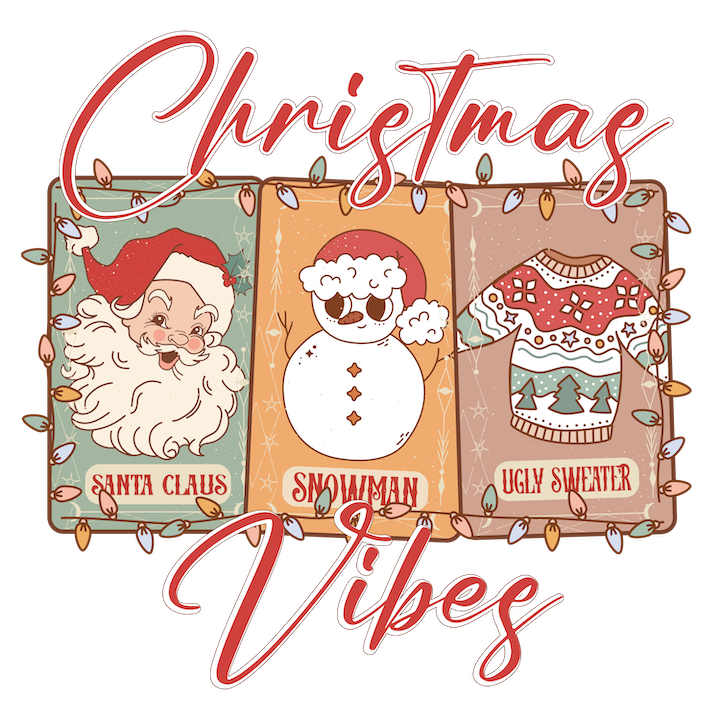 Christmas Vibes DTF Transfer