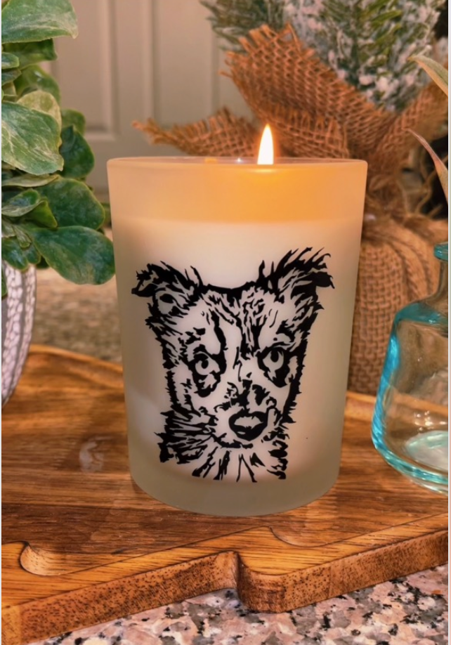 Pet Portrait Candle