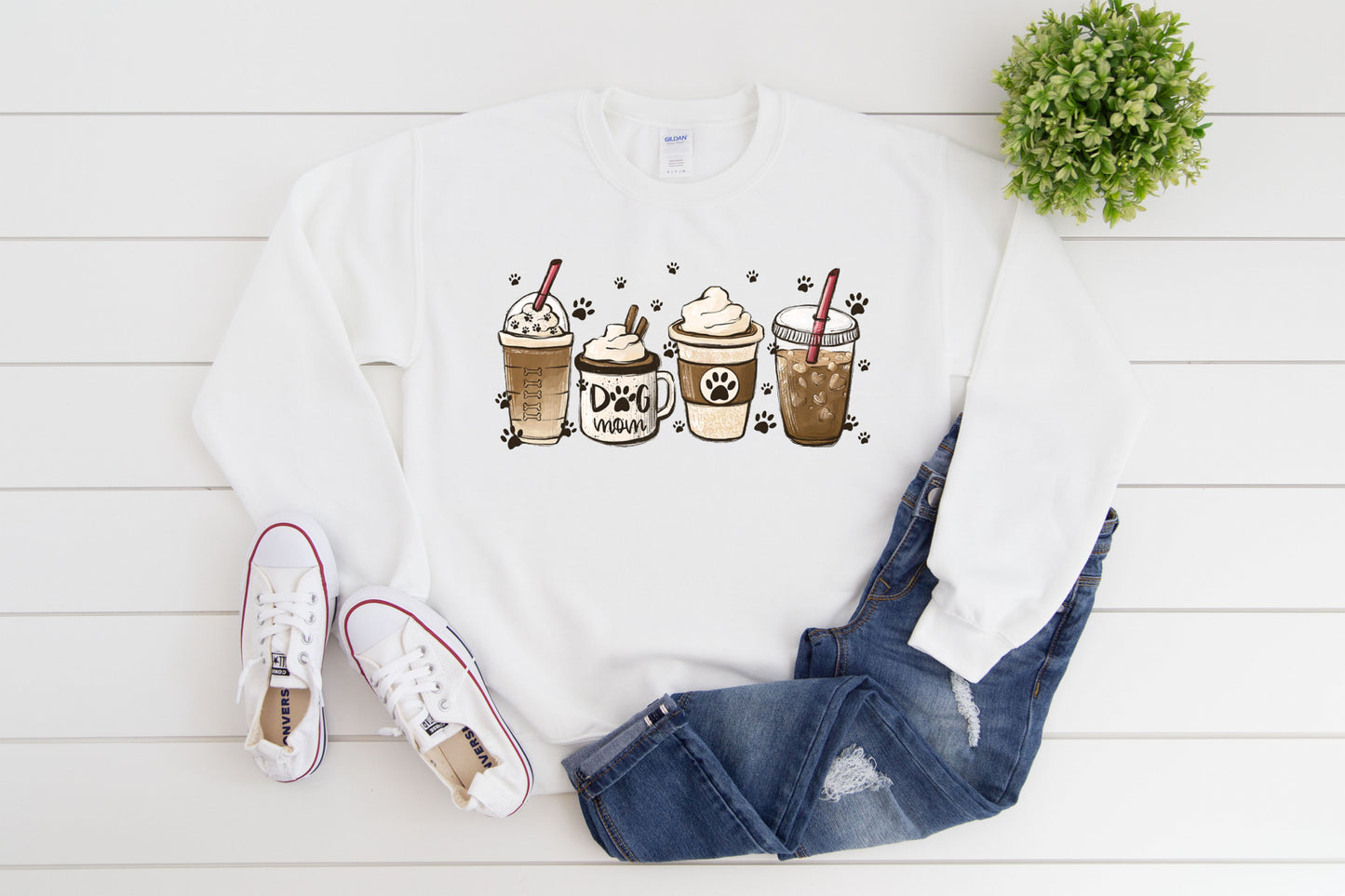 Dog Mom Latte Sweatshirt