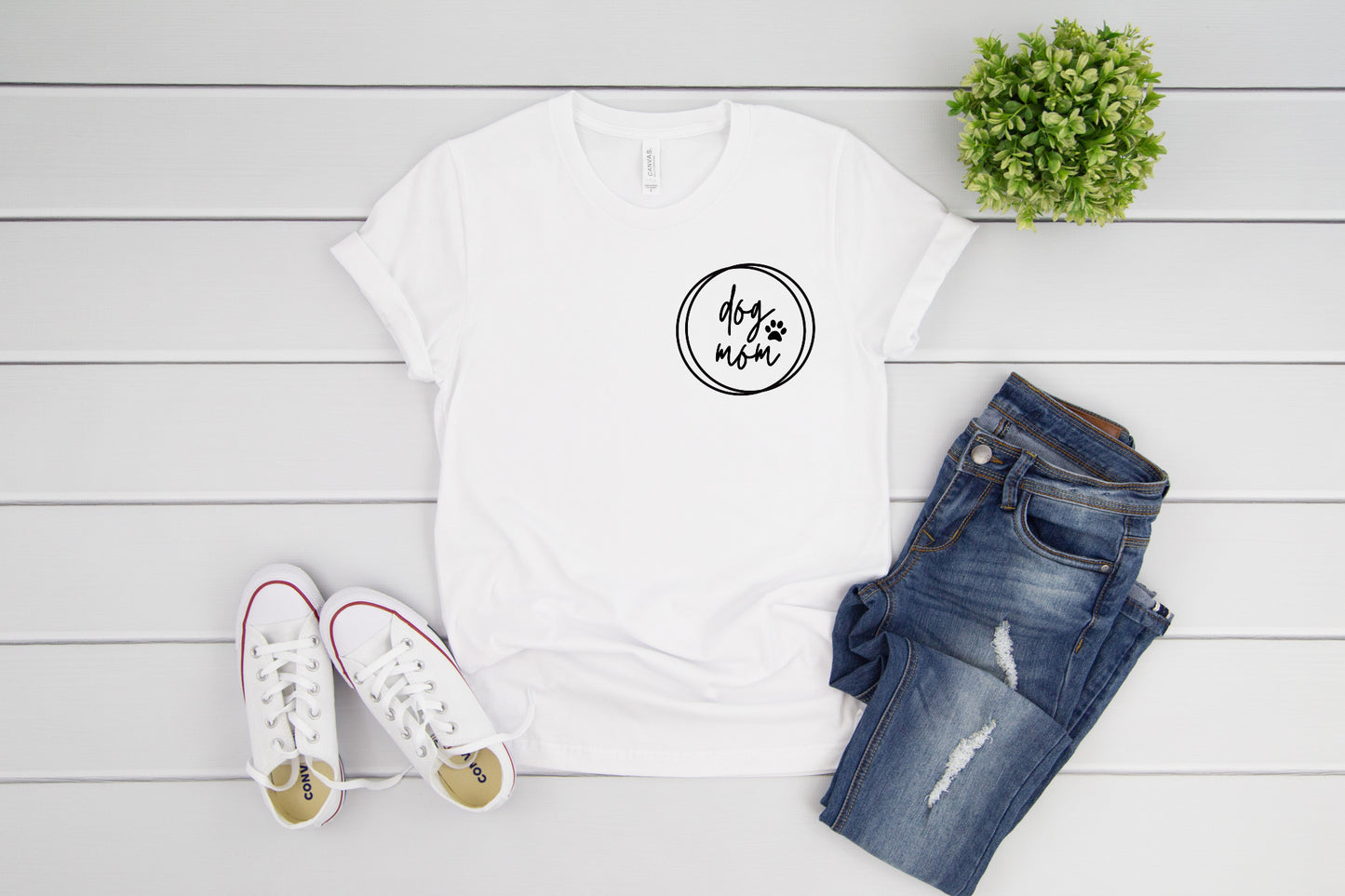 Dog Mom Circle Shirt