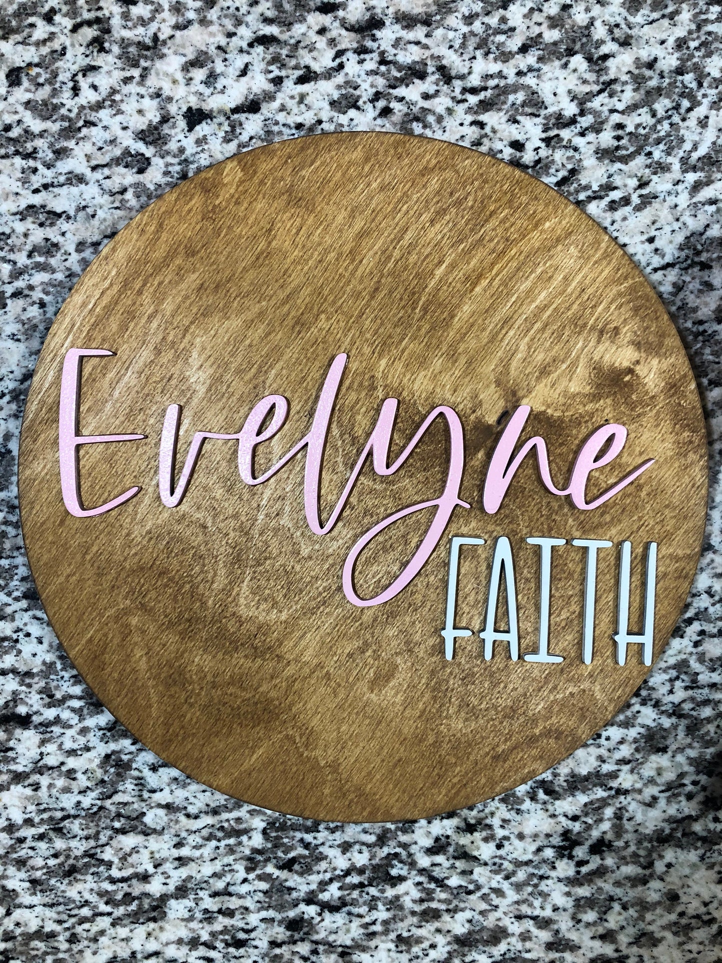 Round Nursery Name Sign