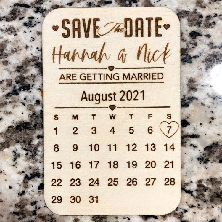 Save the Date Invitation Magnet