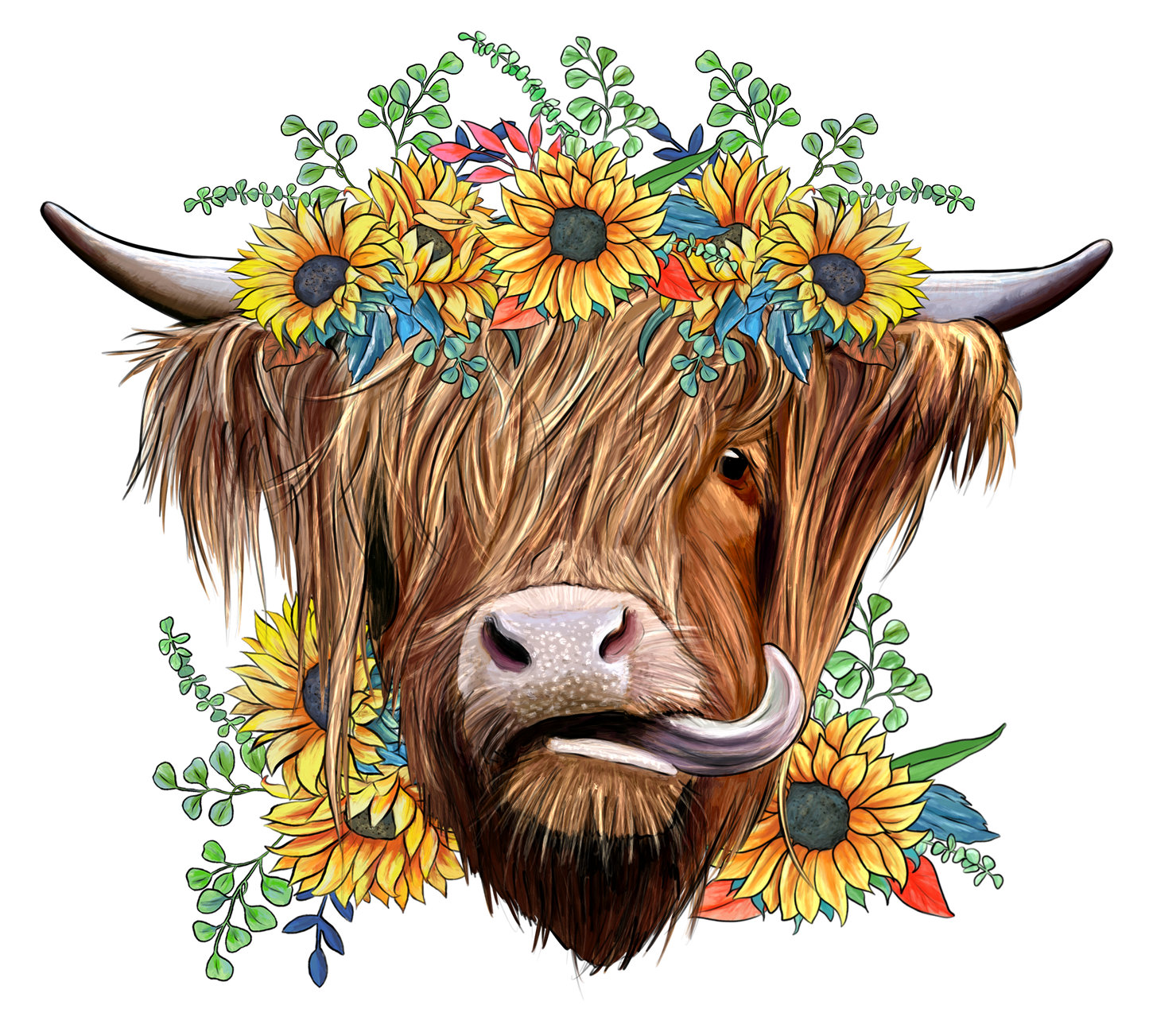 Highland Cow DTF Transfers