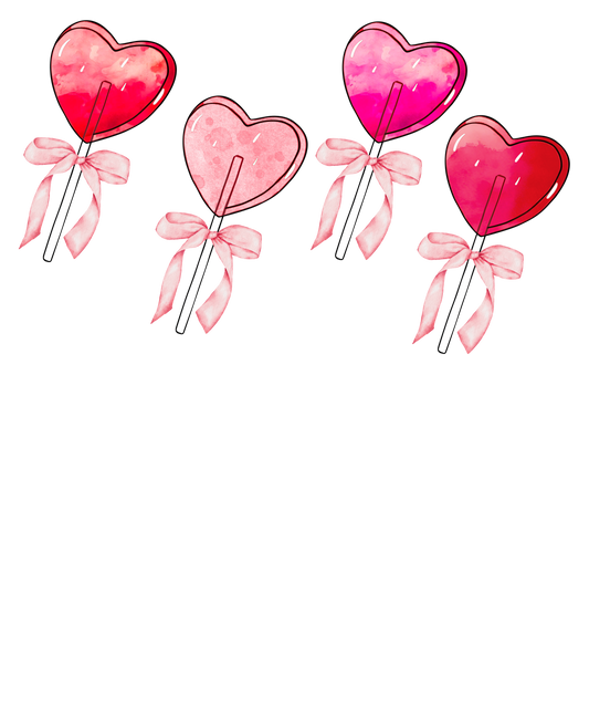 Heart Bow Lollipop DTF Transfer