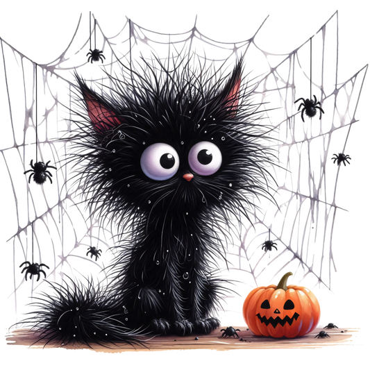 Spider Cat DTF Transfer