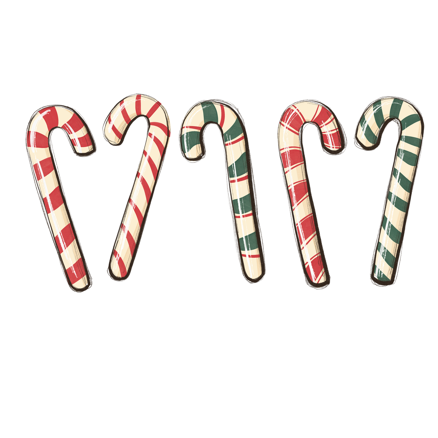 Candy Cane DTF Transfer