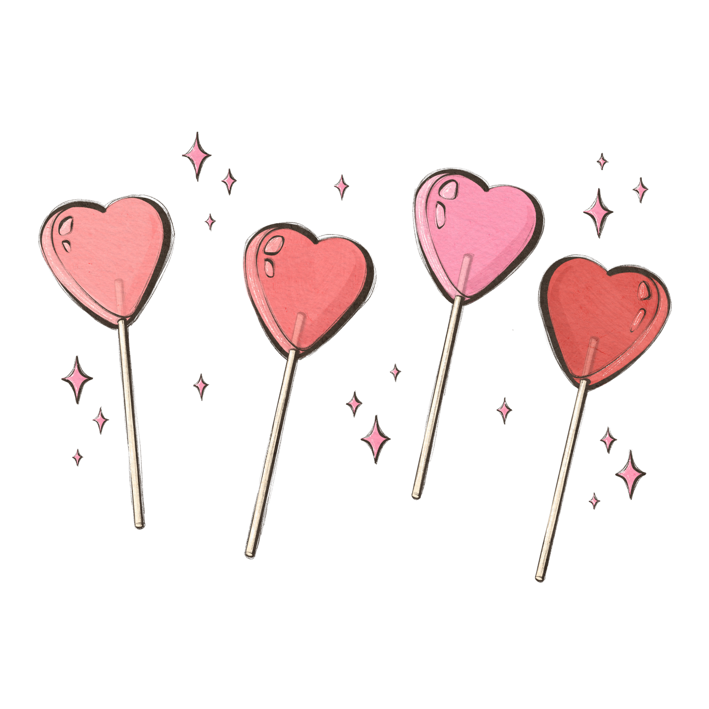 Heart Lollipop DTF Transfer