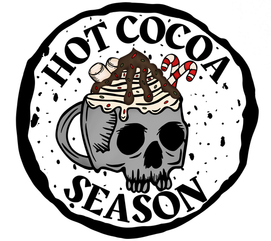 Hot Cocoa Skull Season DTF Transfer