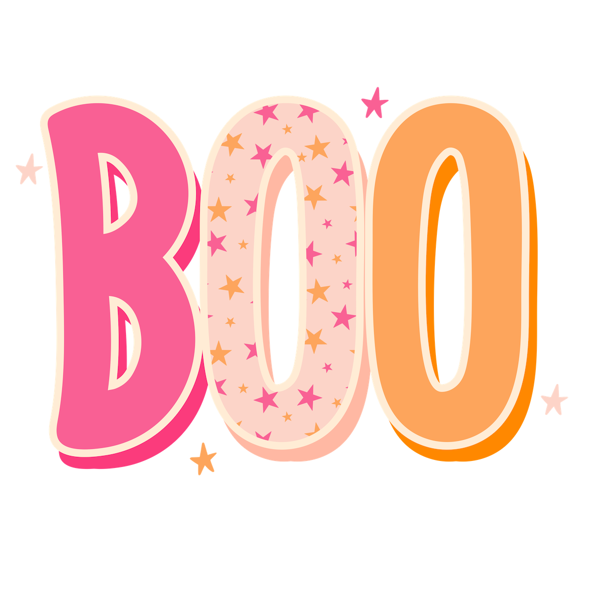 Pink Boo DTF Transfer – MarisaDesignsCo