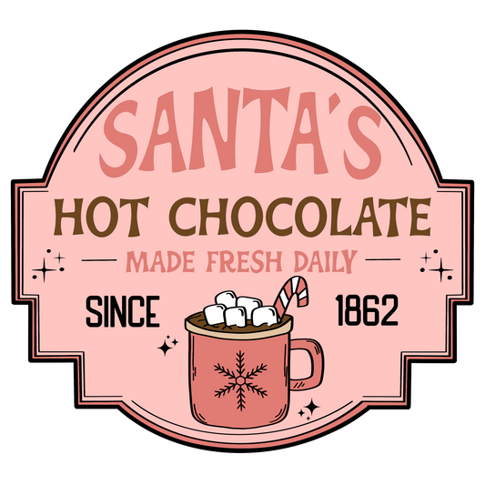 Santa's Hot Chocolate DTF Transfer