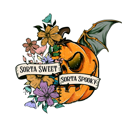 Sorta Sweet Sorta Spooky Bat DTF Transfer