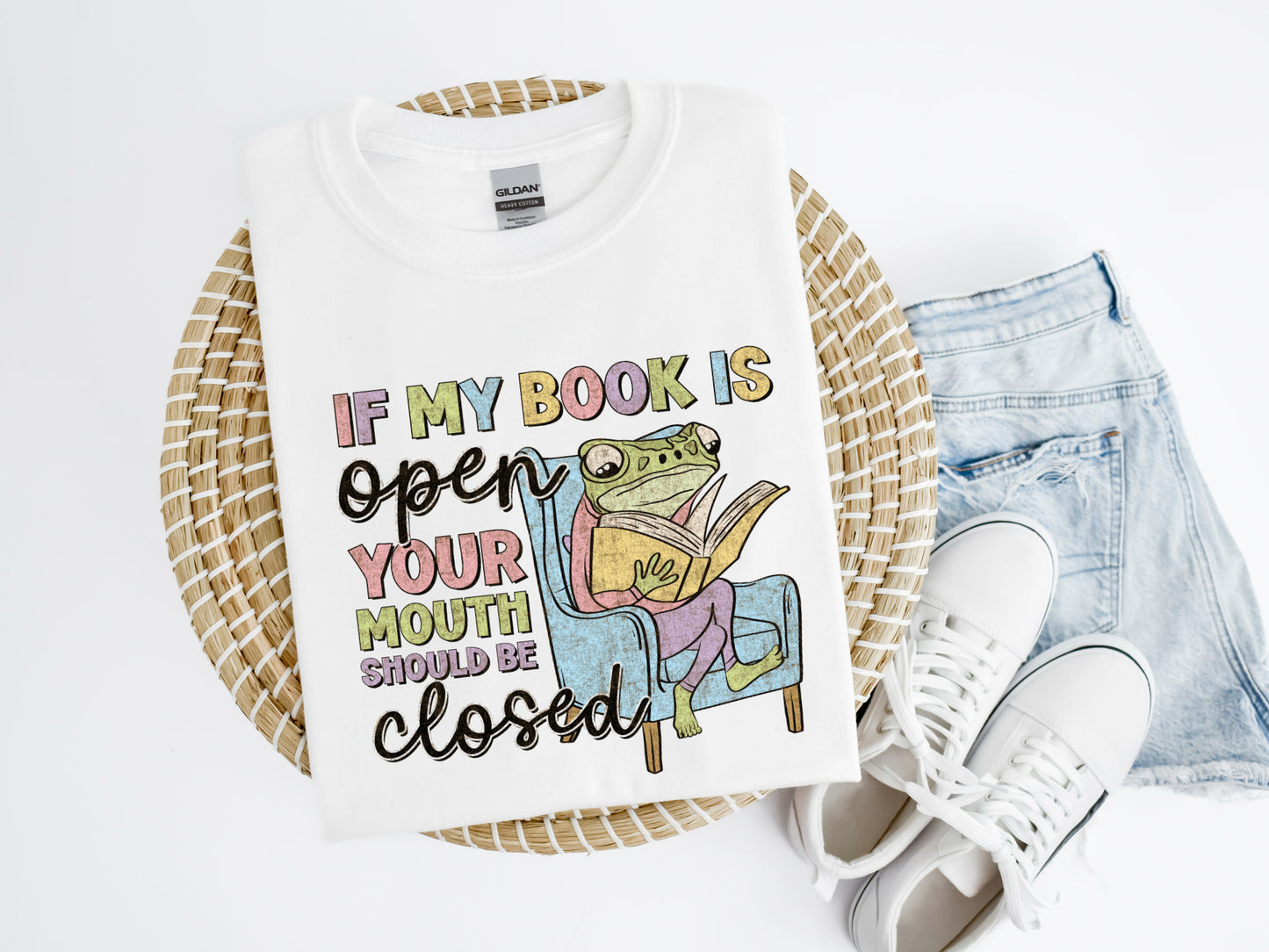 If My Book is Open Your Mouth Should Be Closed Shirt/Crew