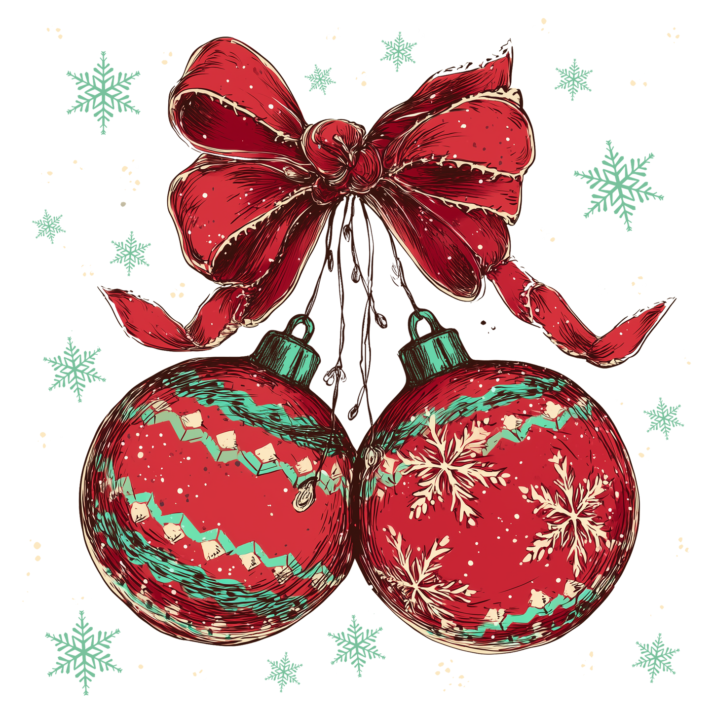 Christmas Ornament DTF Transfer
