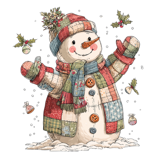 Patch Snowman DTF Transfer