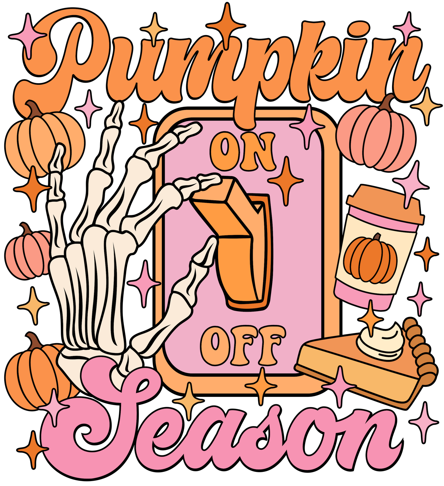 Pumpkin Season On DTF Transfer