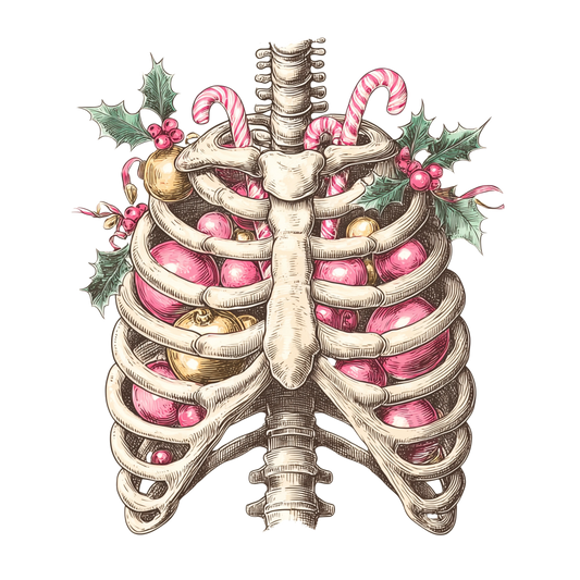Christmas Ribcage DTF Transfer