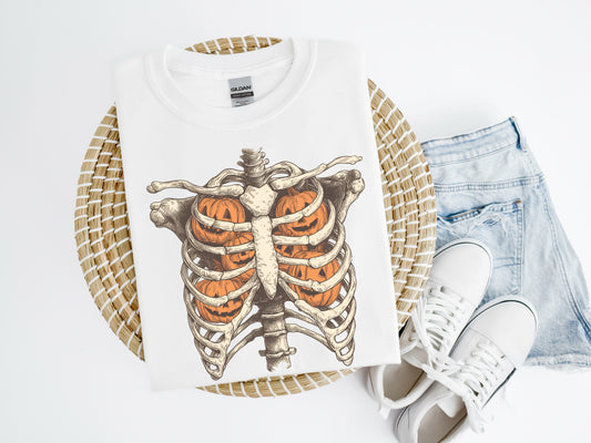 Pumpkin Ribcage Shirt/Crew